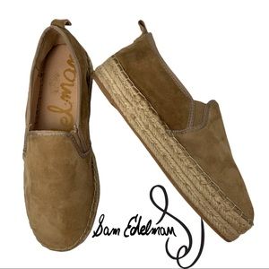 Sam Edelman Carrin Tan Suede Espadrille Shoe